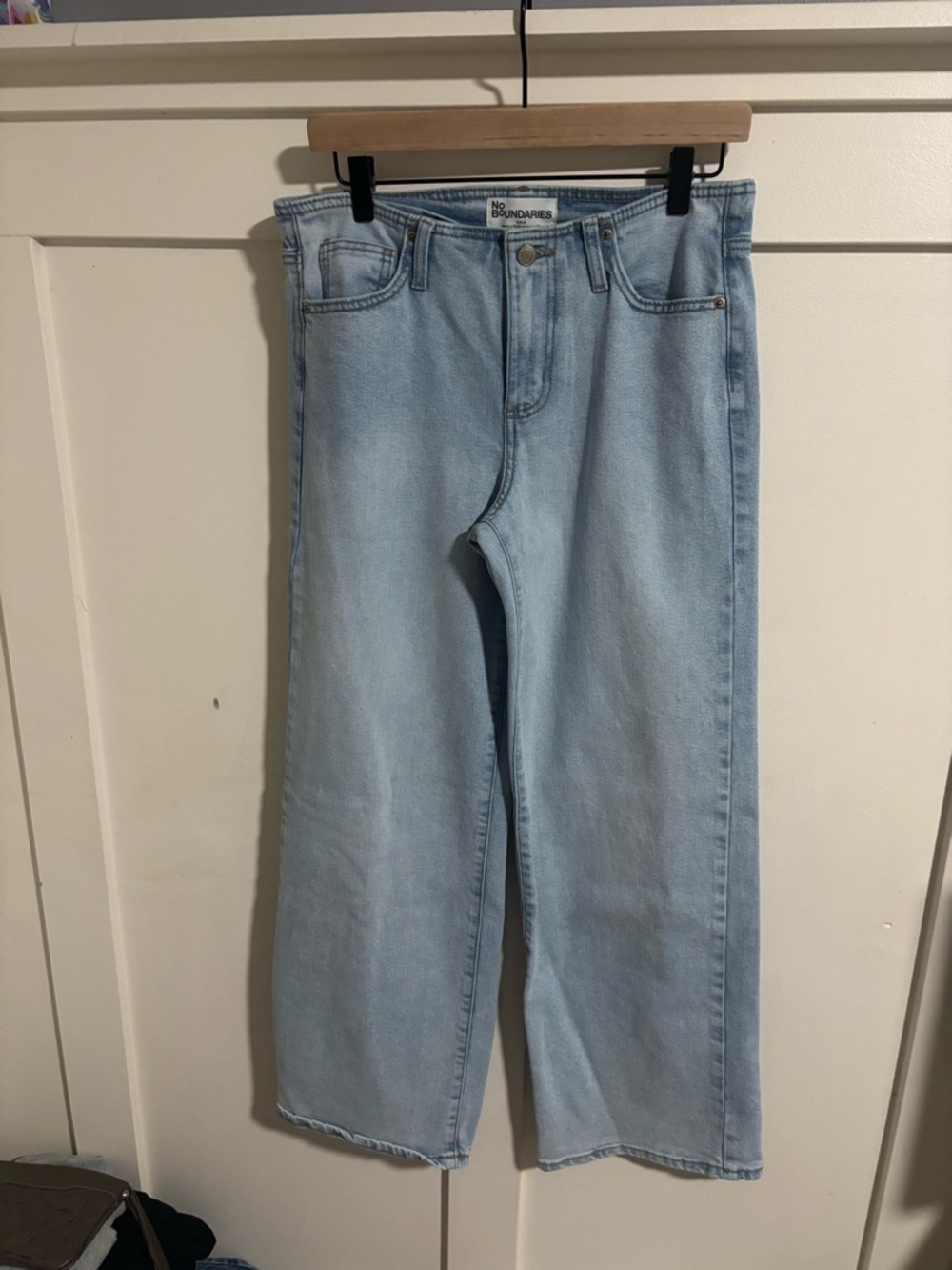 No Boundaries Pale Blue Wide-Leg Jeans